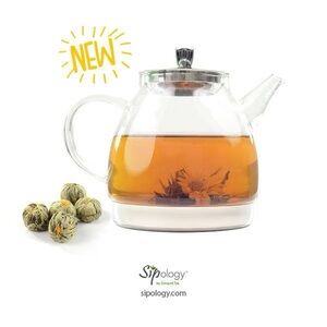 Bling Tea Pot and Bag of Blooming Tea